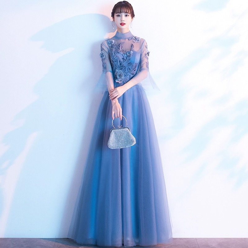 Evening Dress for Women 2025 New Banquet Elegant Accessible Luxury Niche High-End Graduation Adult Ceremony Performance Dress Host Skirt