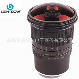 工厂直销Lightdow 8mm鱼眼镜头F3.0-22适用于索尼E口微单镜头摄影