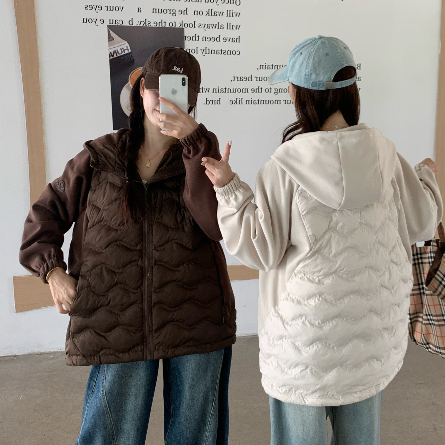 Invierno nuevo vestido de algodón empalmado mujer corto suelto delgado estilo coreano chaqueta de algodón de moda extranjera abrigo de algodón