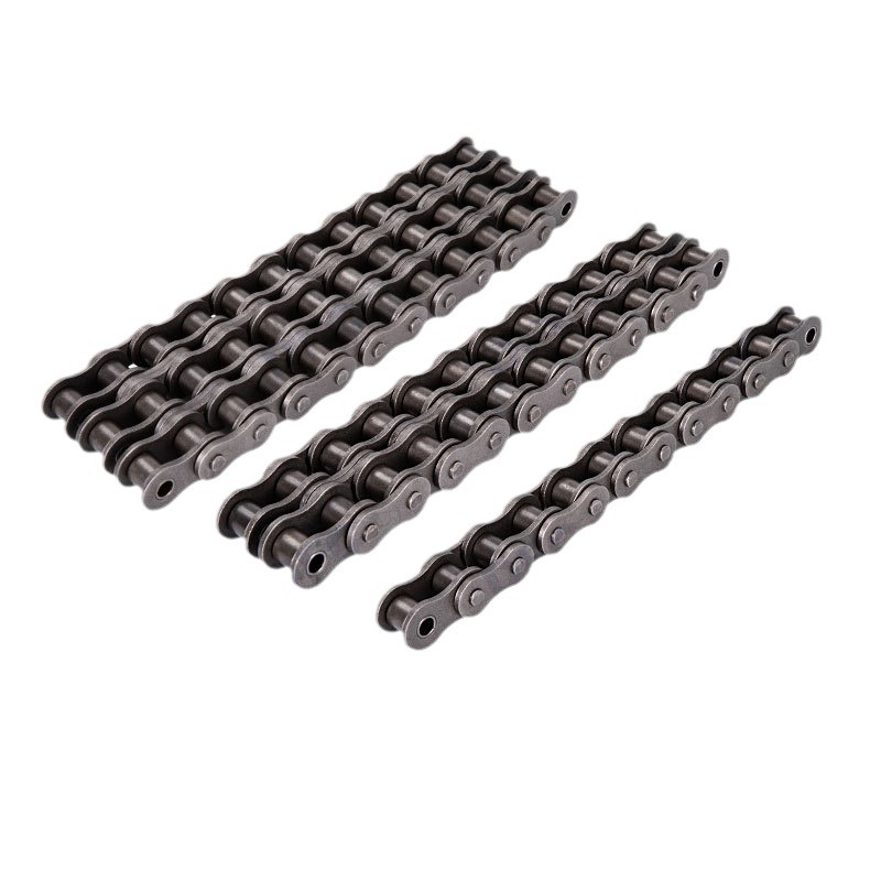 Cadena de transmisión estándar nacional industrial 2345 grifos 1 pulgada 0608B10A12A16A hebilla de cadena de acero de manganeso de doble fila