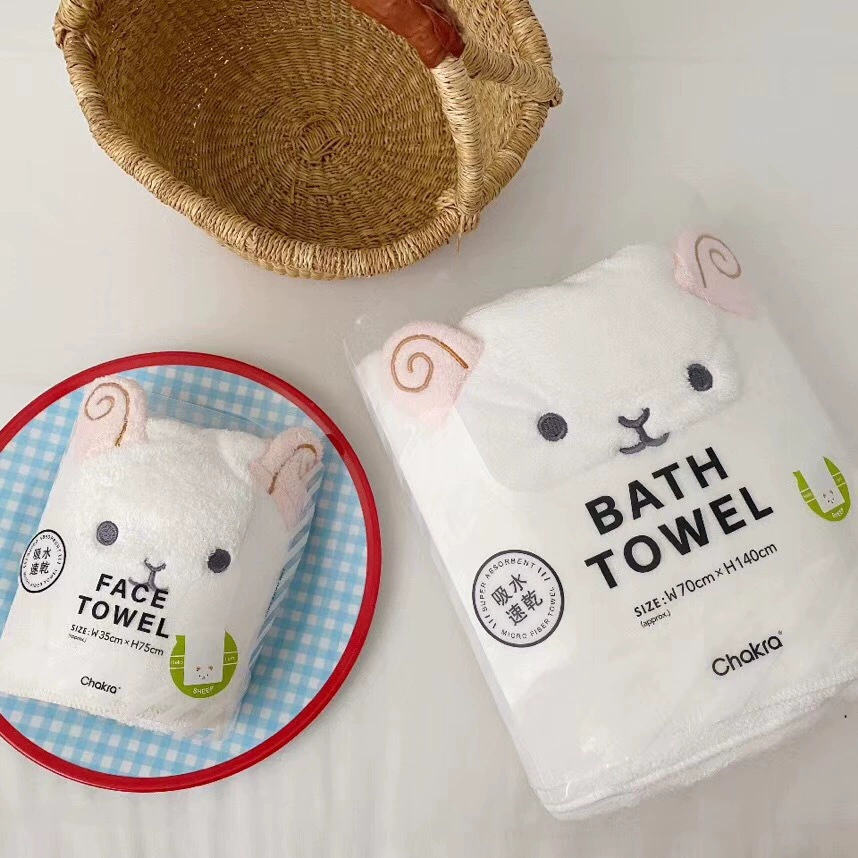 Japanese children's cartoon bath towel, cute quick dry clothing, wholesale