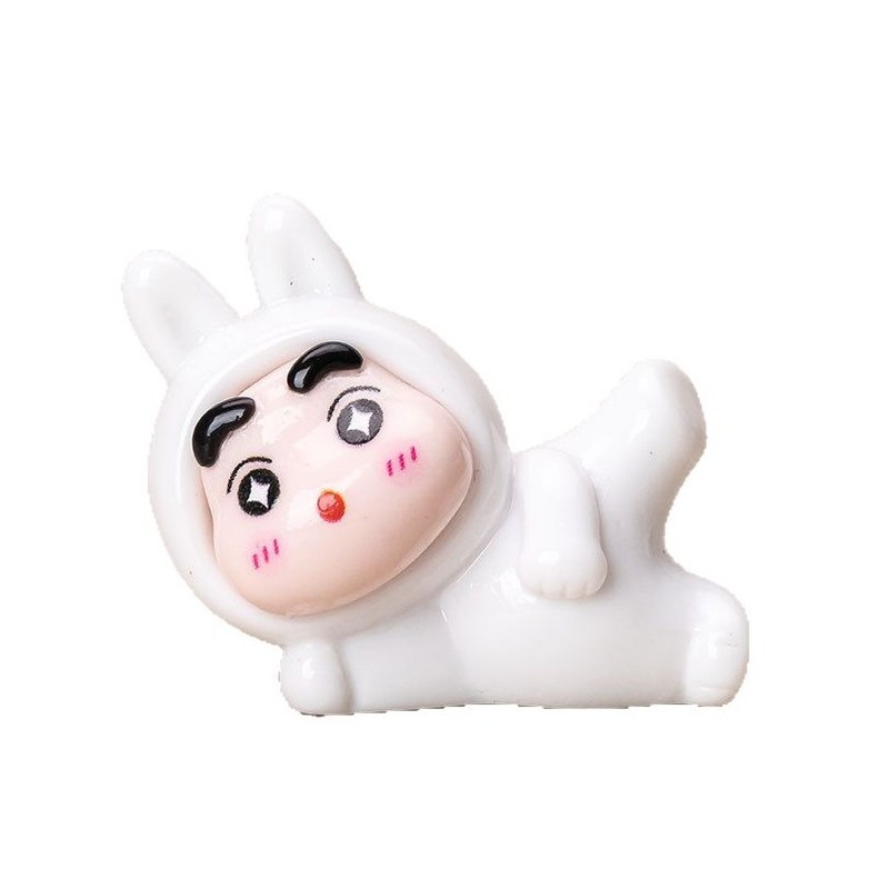 うつ伏せ姿動物小新萌粒アニメdiy樹脂部品車載創意小置物公仔キーホルダー|undefined