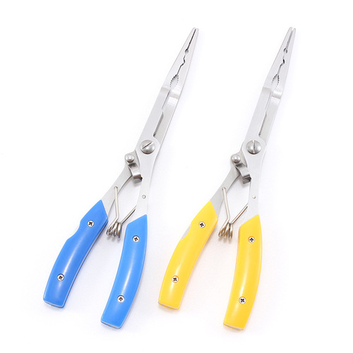 Wholesale multifunctional extended straight-jaw fishing pliers, fishing scissors, heavy-duty carp line extended straight-jaw scissors, fish grip for sea fishing