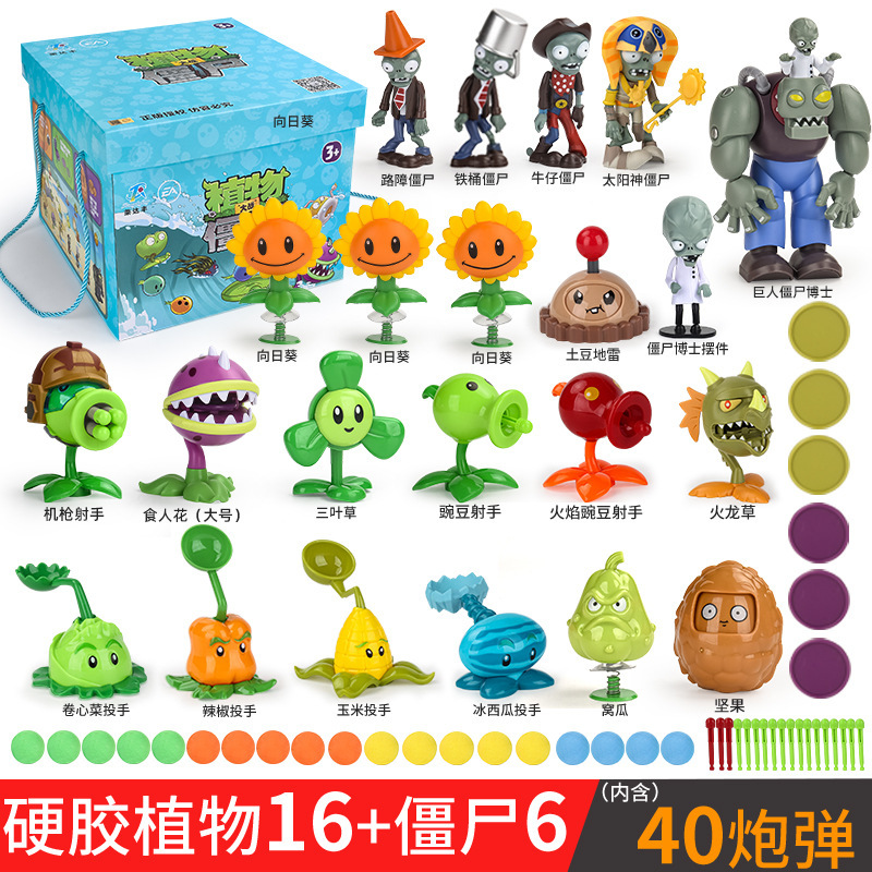 Genuino Plants vs. Zombies Toys Juego completo de dibujos animados para niños Muñecas de dibujos animados Juego de modelos de figuras