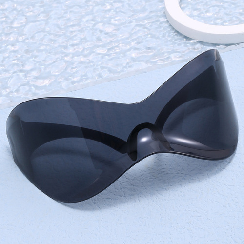  new one-piece European and American sunglasses for women, men's sunglasses wholesale y2k large frameless face mask wholesale personality