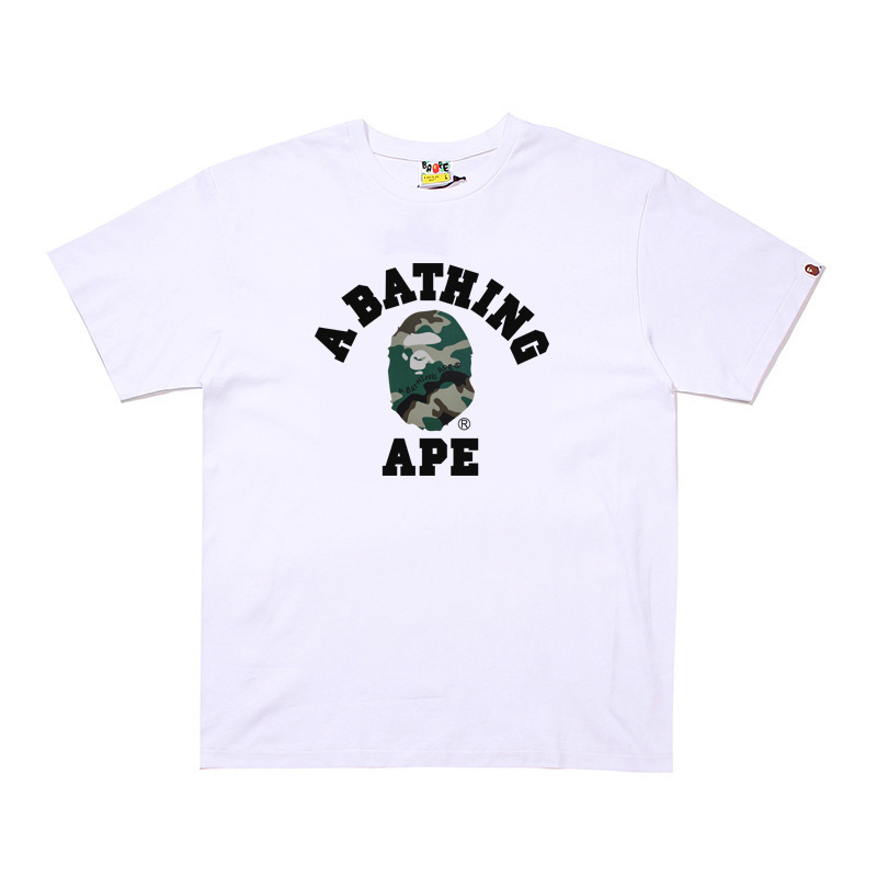 国境を越えた貿易トレンディなブランド半袖メンズレタープリントアメリカンストリートルーズカップルカジュアルTシャツ半袖シャツ|undefined