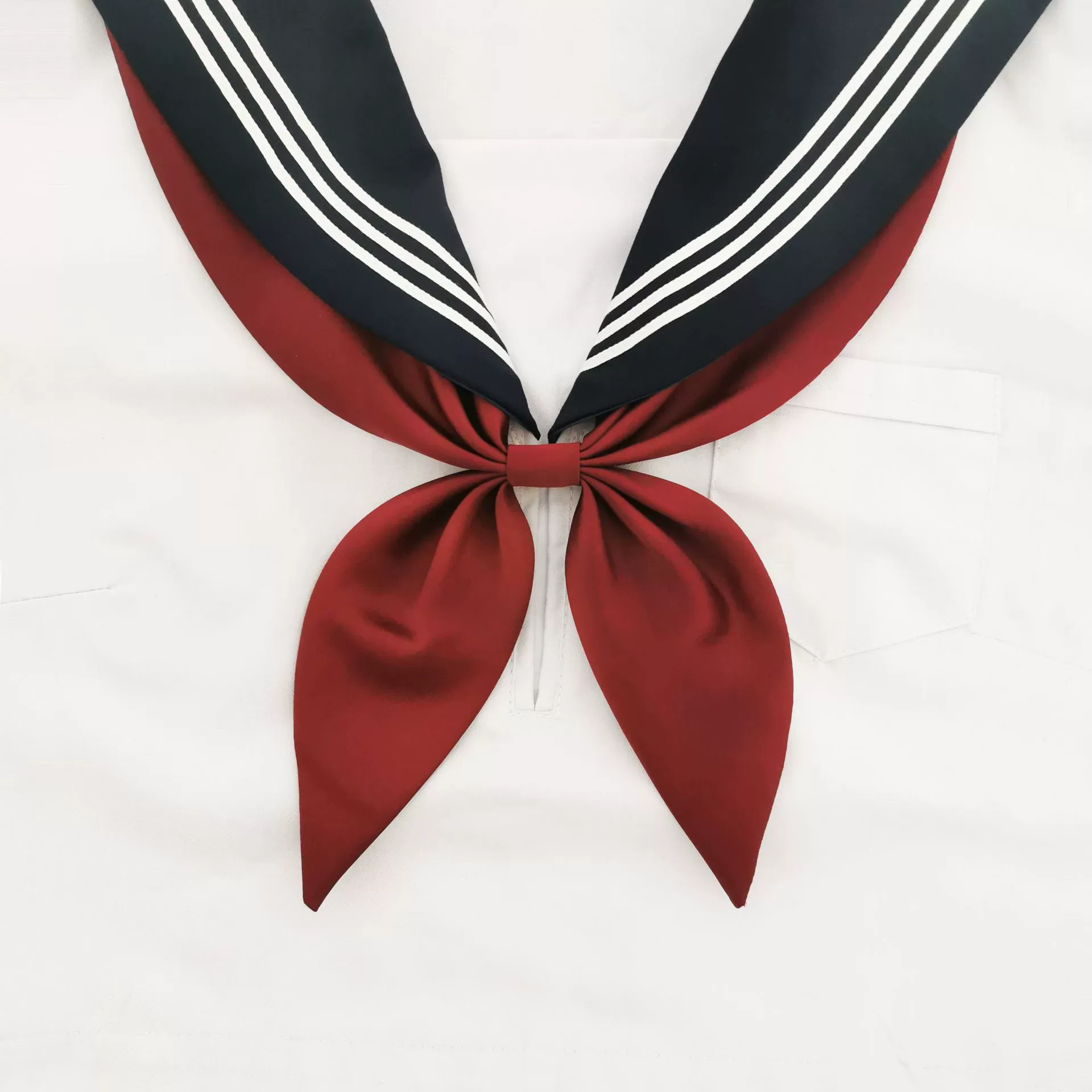 Colored student pleated skirt, bow tie, cute scarf with bow