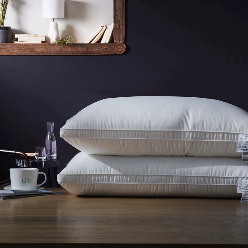 Feather velvet pillow double compression pillow high and low skin-friendly pillow core Nantong home textile bedding wholesale side sleeping