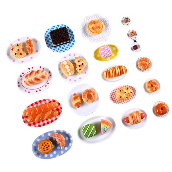 New cute cartoon mini plate children's play house DIY resin…