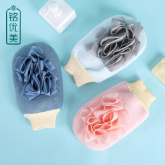 Thickened Double-Sided Scrub Towel for Shower, Suitable for Men and Women, Professional Scrub Gadget, Back Scrub Bath Flower, Powerful Mud Removing Glove Scrub Towel