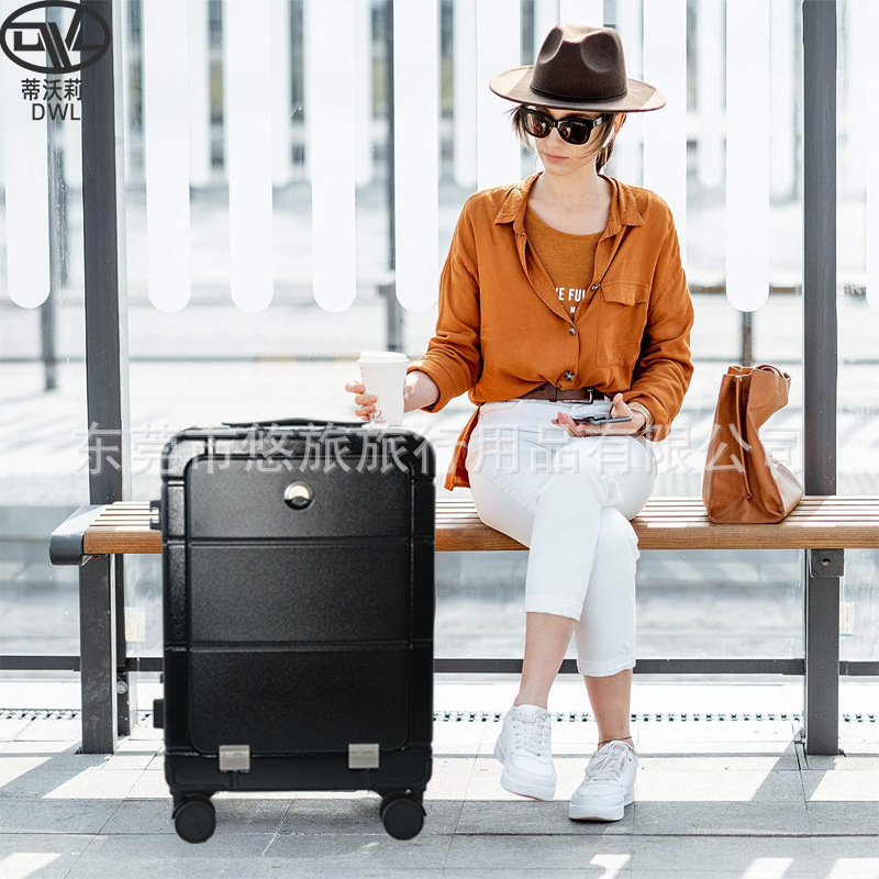 New Front Open Cover Full Open Aluminum Frame USB Charging Multifunctional Water Cup Stand for Computer File Wide Trolley Box New Front Open Cover Full Open Aluminum Frame USB Charging Multifunctional Water Cup Stand for Computer File Wide Trolley Box