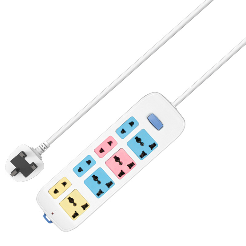 厂家直供国际通用孔插板排插接线板2米大功率插线板插排插座