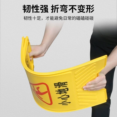 Sign: No Parking, Caution Slippery: Warning sign