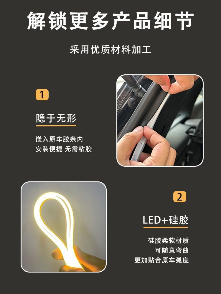 Universal Rear Trunk Light for All Car Models, Suv and Sedan Trunk Lighting, Ambient Light, Automatic Sensing Led Camping Light