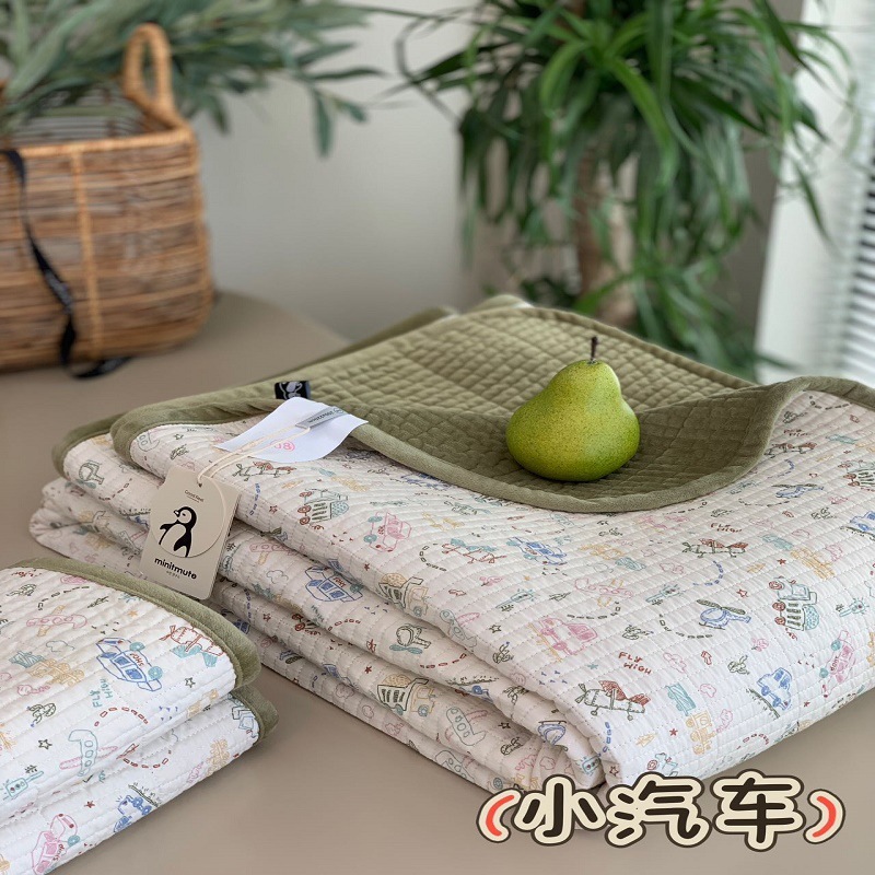 韩式秋冬款一面棉一面宝宝绒绗缝夹棉床盖榻榻米炕盖床单双面可用|undefined