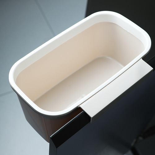 Cabinet door trash can wall-mounted kitchen bathroom garbage storage barrel household Japanese-style hanging edge garbage basket