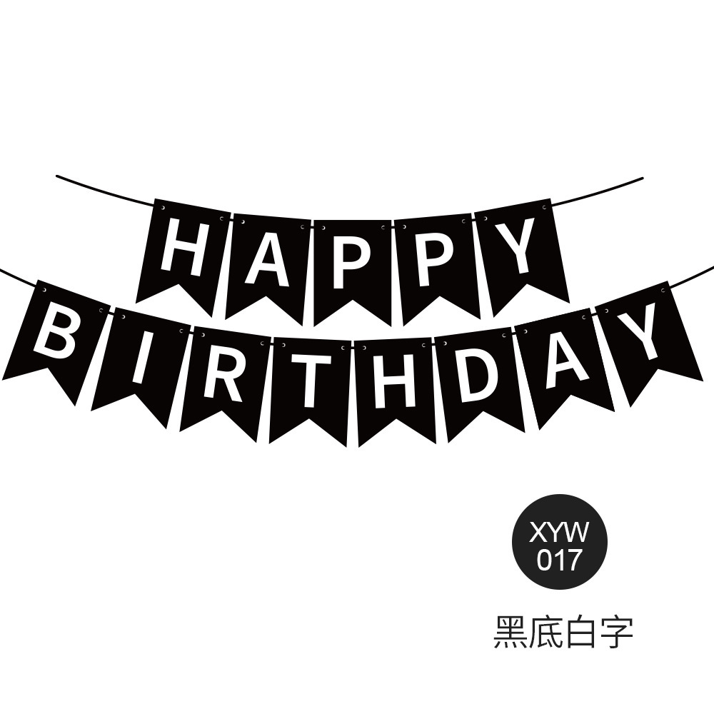 Feliz cumpleaños pequeña bandera de cola de golondrina niños letras felices cumpleaños bandera de cola de pescado artículos de decoración de fiesta