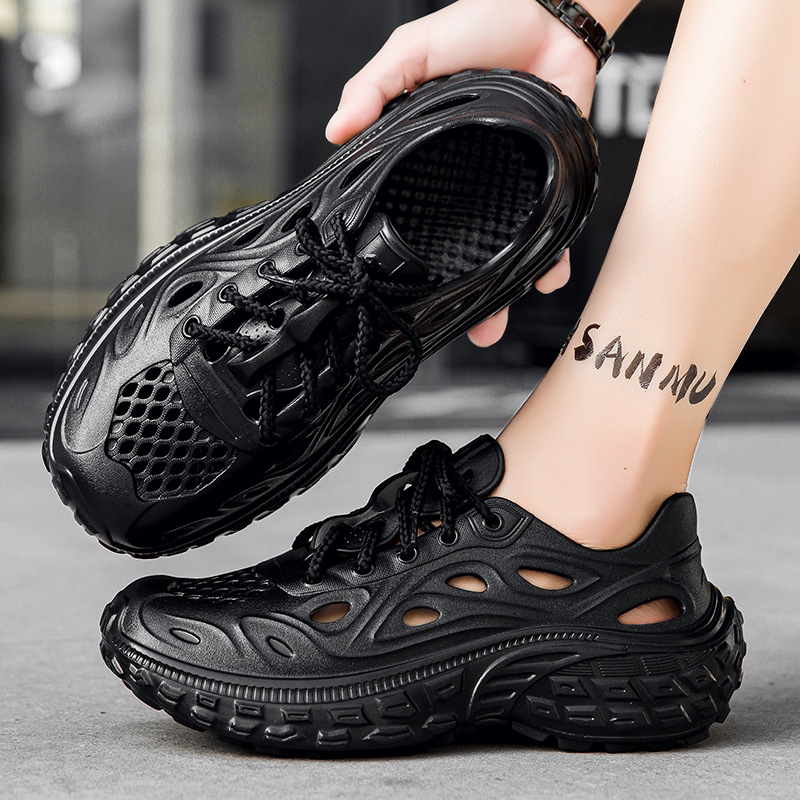 Verano nuevo hombre EVA grueso y suave al aire libre agujero zapatos casuales vacíos zapatos deportivos para hombres zapatos de nadar antideslizantes