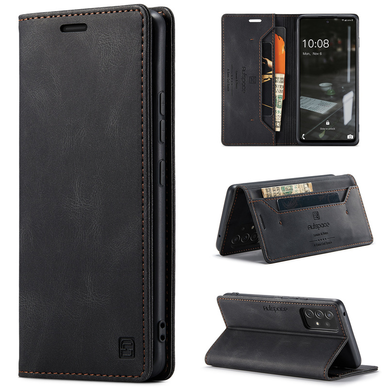 Flip phone case for Samsung A53 a31 card-inserting RFID leather case a41 drop-resistant case A32 protective case