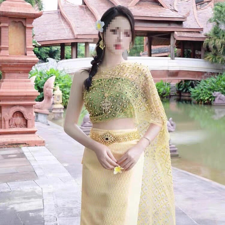 Xishuangbanna Travel Photography Studio Theme Dai Ethnic Clothing Internet Celebrity Photo Traditional Ethnic Women's Outfit Thai Clothing