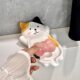 Cartoon non-perforated soap box drain ceramic material toilet sink atmosphere cute fun fragrance soap box wholesale