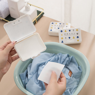 25 Tablets Travel Laundry Tablets Portable Boxed Tourist Supplies Small Soap Hand Cleanser Washing Powder Soap Tablets Soap Paper