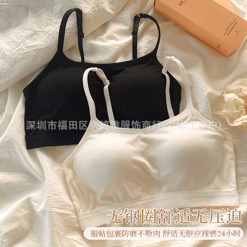 內衣女發育期初高中中學生少女裹胸運動防震顯小胸吊帶抹胸背心