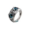 Retro blue ring, accessory for beloved, European style
