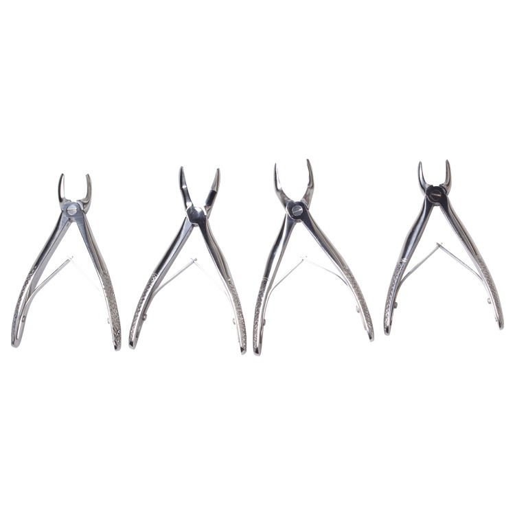 Instrumentos de acero inoxidable Instrumentos de extracción de dientes mínimamente invasivos Herramientas de materiales dentales Juego de alicates dentales para niños