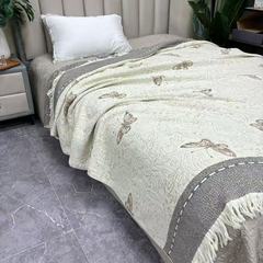 麻タッセルブランケット先染め麻ブランケットバタフライブランケット 200*230 メーカー卸売