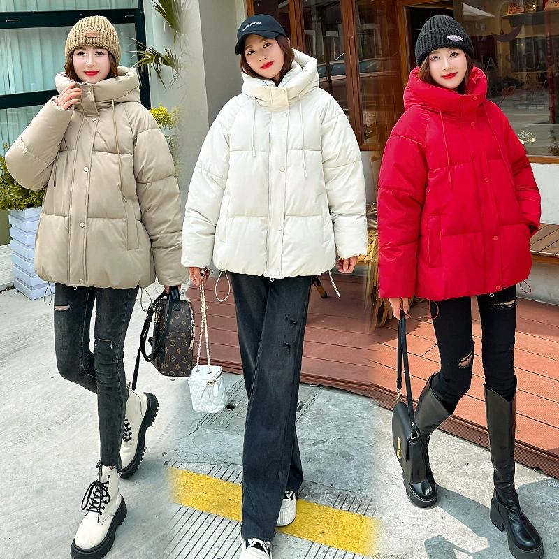 Winter short hoody, down jacket with down, Korean style, European style, increased thickness