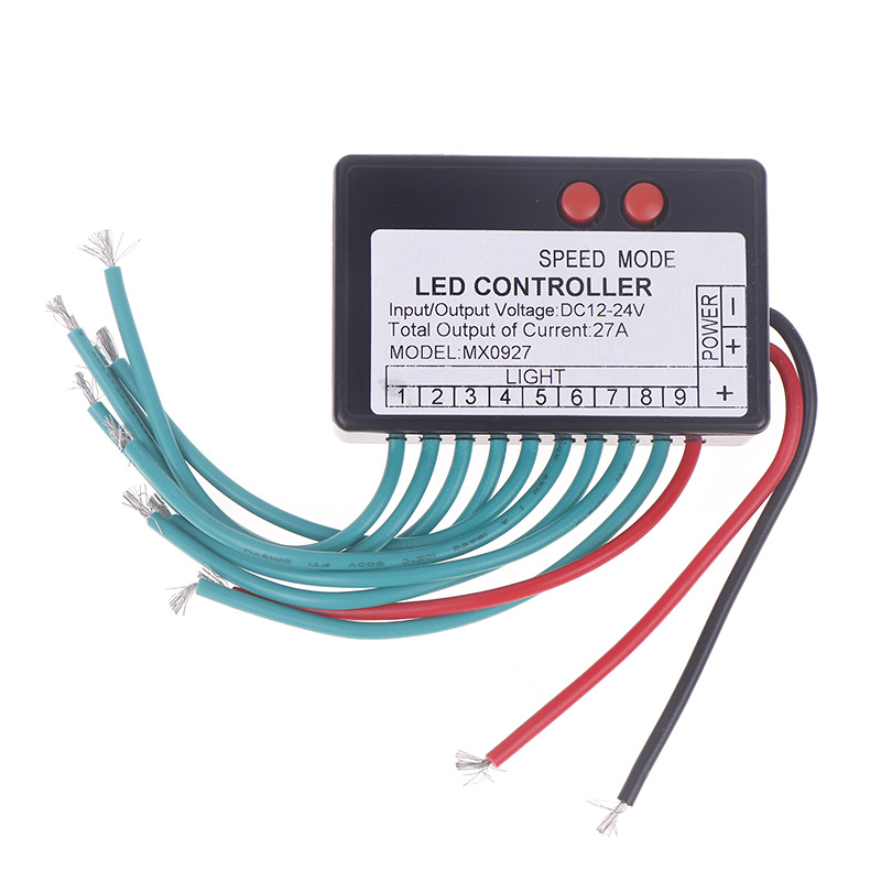 controlador de caja de luz de derivación LED flujo de salto explosión de agua flash caballo de carreras signo de luz palabra luz 12v24v interruptor