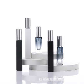 现货香水分装瓶5ml10ml渐变色香水喷雾瓶方形玻璃喷雾瓶玻璃分装