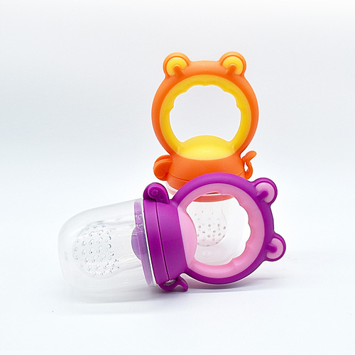 Factory direct sales frog bite bag baby bite bag fruit bite baby pacifier baby fruit and vegetable fun