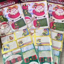 跨境新款圣诞老人贴纸信封贴节日贺卡贴纸不干胶自粘贴手工卡片贴