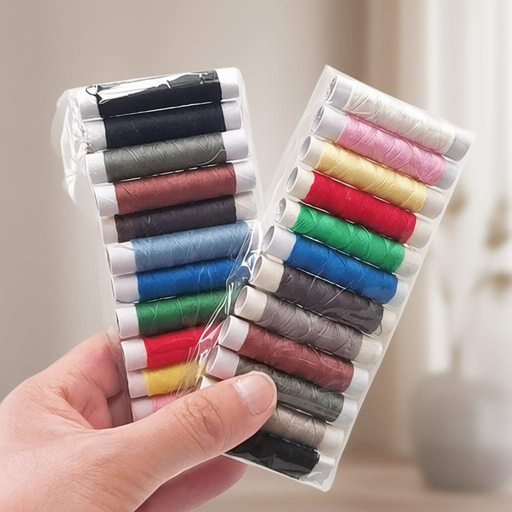 Sutura de mano doméstica colorida pequeña bobina 12 hilo de color pequeño rollo de hilo pequeño tablero de hilo de poliéster hilo de coser manual