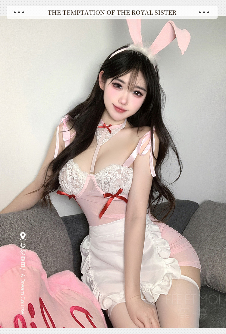 Feimu Selects 30-Piece Sheer Mesh Role-Play Costume Set with Headband, Dress and Thong — detail image 27