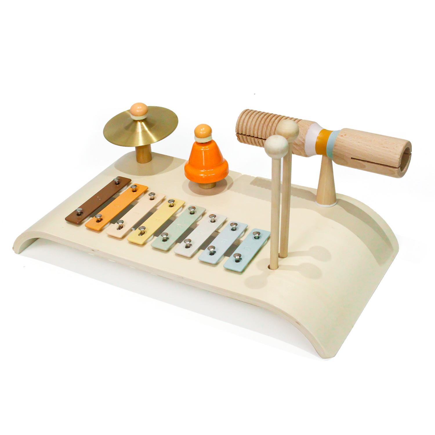 Estante de madera multifuncional tambor de música para niños iluminación tambor de mano gatito mesa de música juguetes de educación temprana para hombres y mujeres