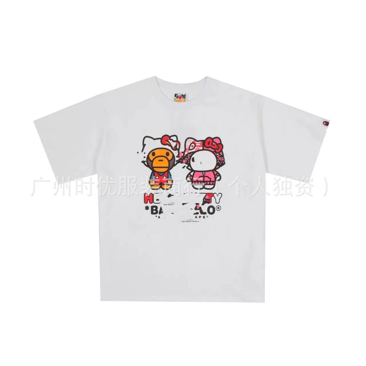 BAP *-KT手をつないだアニメのins人気のある夏の新型男女同モデルのゆるい半袖tシャツ