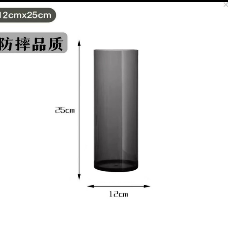 Ventas directas transfronterizas de acrílico anti-caída de alta transparencia imitación de vidrio acuoso de cultivo de floración de floración de floración despierta tubo de floración recto