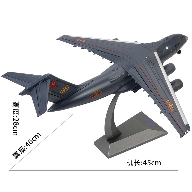Alloy1:110 Y20 Aircraft Model Aviation Military Simulation Model Static Company Conference Gift