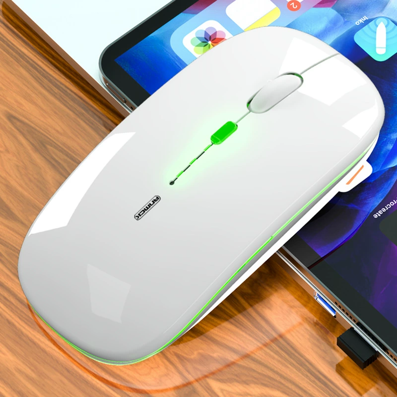 Совместимая бесшумная мышь Apple, с зарядкой, для ноутбука, с держателем для волос, Bluetooth, подарок на день рождения