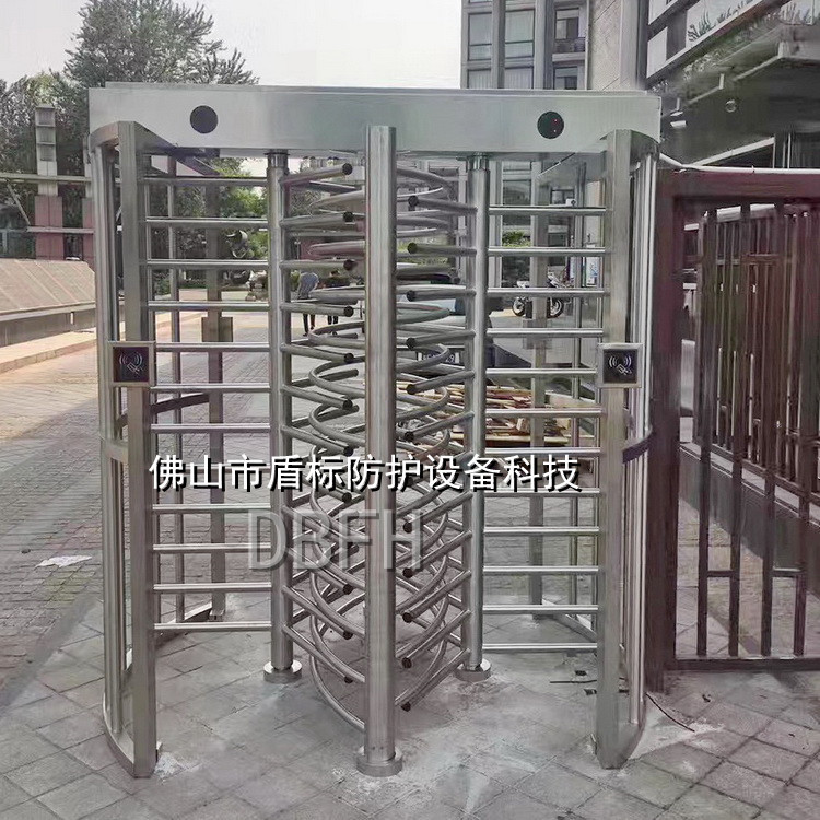 工厂生产旋转栅栏门不锈钢电控门禁人脸识别转闸单向旋转十字门