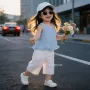 宝洋夏季无袖新款阔腿裤