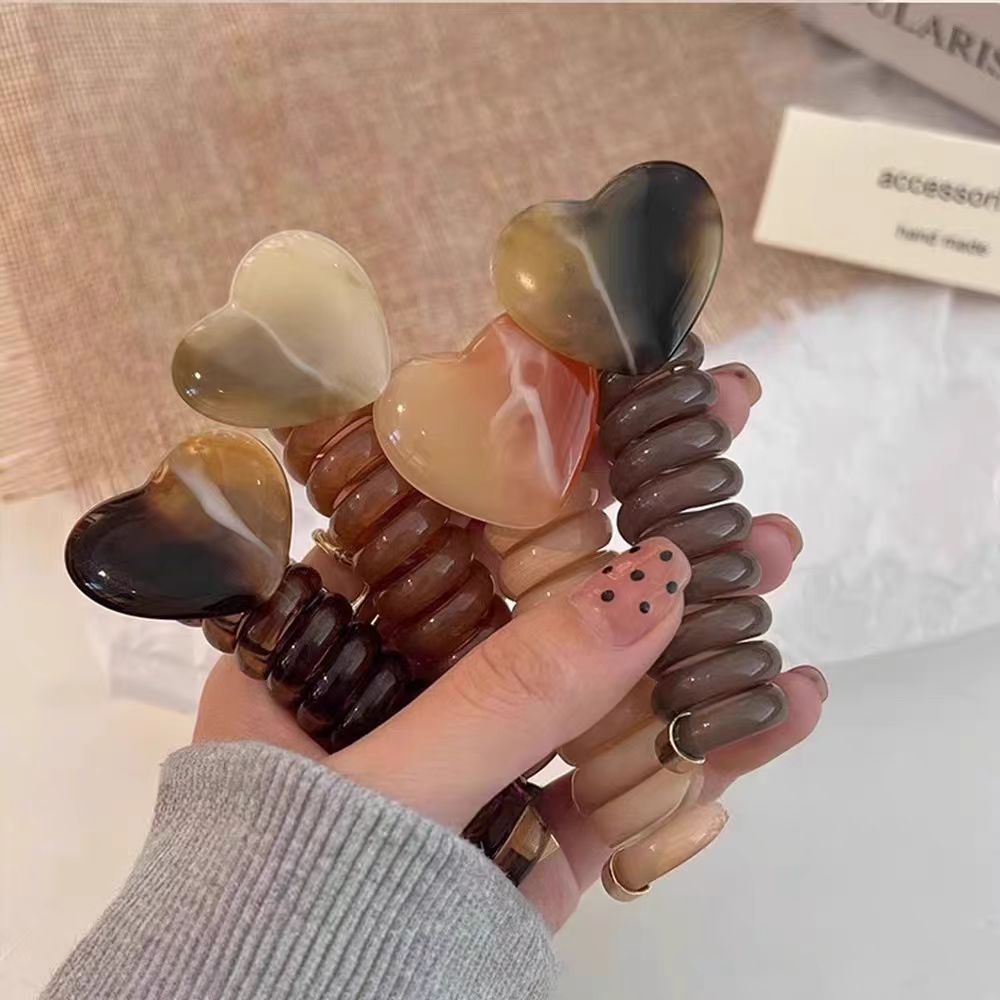 Headband 2024 New Japanese Style Hair Tie with Love Bubble Braided Hair Ring Korean Female Celebrity Phone Line Braiding Magic Tool