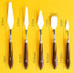 Oil painting stick scraper art tools full set suit paint texture painting material quartz sand acrylic special color mixing flower