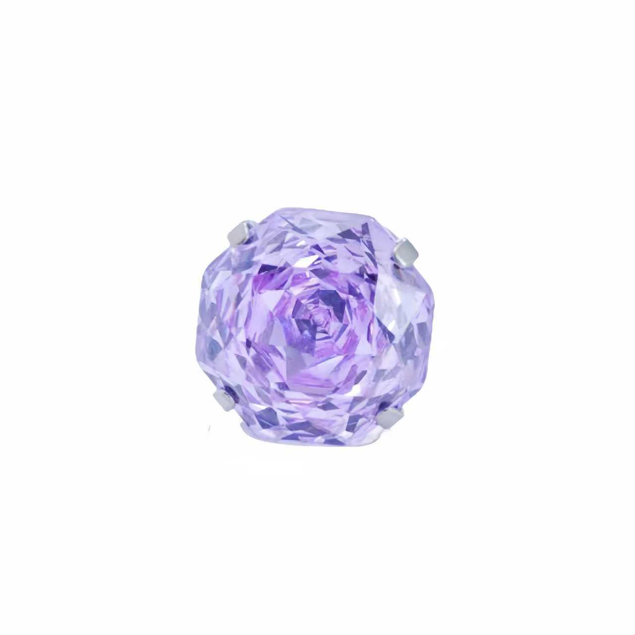 F136 Titanium Alloy Eight-Sided Rose Cut Ear Studs for Cartilage Helix Tragus Body Piercing Jewelry detail image 9