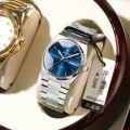 P786 silver shell blue surface steel belt model