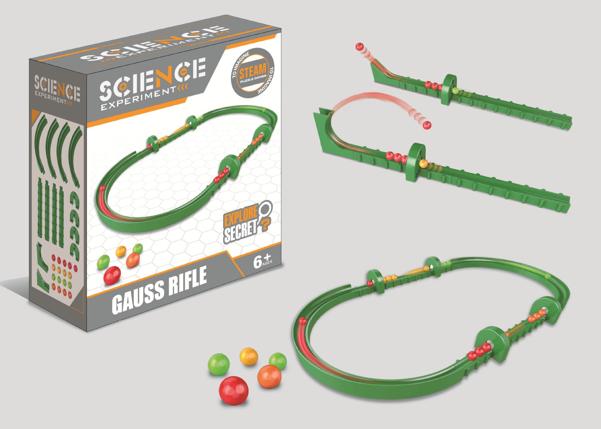 Строительные блоки с магнитной пушкой