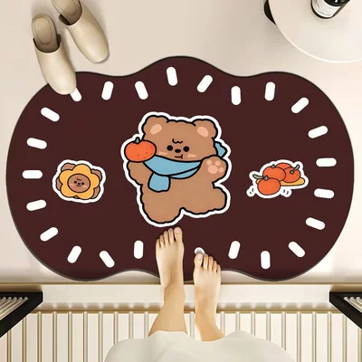 to take care of Household, Avtomobil döşəmə paspasları - orange-bear-4060cm-diatom-mud